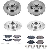 Z17 OE Stock Replacement Low-Dust Ceramic Brake Pad and Rotor Kit for 2013-2019 Fiat 500
