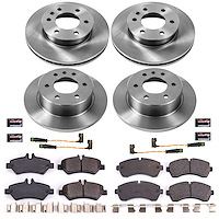 Z17 OE Stock Replacement Low-Dust Ceramic Brake Pad and Rotor Kit for 2010-2018 Freightliner Sprinter 3500