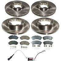 KOE9156 OE Stock Replacement Low-Dust Ceramic Brake Pad & Rotor Kit