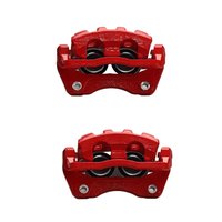 Front Performance Disc Brake Caliper Pair w/Brackets Fits Select Honda Odyssey [Red Powder Coat]
