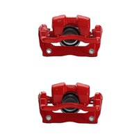 Front Performance Disc Brake Caliper Pair w/Brackets for 2017-2021 Honda Clarity [Red Powder Coat]