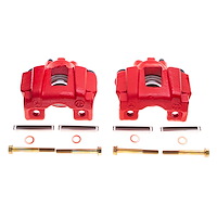 Rear Performance Brake Calipers Fits 1998-2005 Mercedes ML320, ML350, ML430 [Red Powder-Coat Finish]