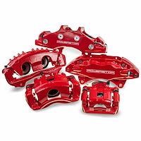 S4876 Autospecialty by PowerStop Replacement Brake Caliper Pair, Front, Red Powder Coat