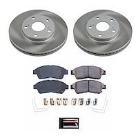 SC1052 Semi-Coated Rotor & Low-Dust Ceramic Brake Pad Kit