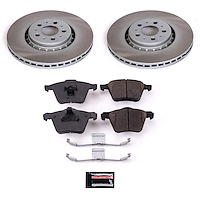 SC4552 Semi-Coated Rotor & Low-Dust Ceramic Brake Pad Kit