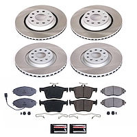 SC7253 Semi-Coated Rotor & Low-Dust Ceramic Brake Pad Kit