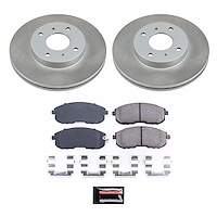 SC749 Semi-Coated Rotor & Low-Dust Ceramic Brake Pad Kit