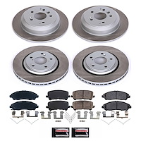 SC7576 Semi-Coated Rotor & Low-Dust Ceramic Brake Pad Kit