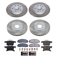 SC7841 Semi-Coated Rotor & Low-Dust Ceramic Brake Pad Kit