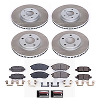 SC8060 Semi-Coated Rotor & Low-Dust Ceramic Brake Pad Kit