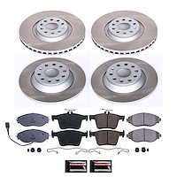 SC8168 Semi-Coated Rotor & Low-Dust Ceramic Brake Pad Kit