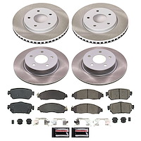 SC8274 Semi-Coated Rotor & Low-Dust Ceramic Brake Pad Kit