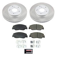 SC8318 Semi-Coated Rotor & Low-Dust Ceramic Brake Pad Kit