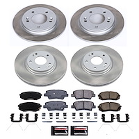 SC8345 Semi-Coated Rotor & Low-Dust Ceramic Brake Pad Kit