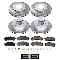 SC8448 Semi-Coated Rotor & Low-Dust Ceramic Brake Pad Kit