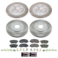 SC8460 Semi-Coated Rotor & Low-Dust Ceramic Brake Pad Kit