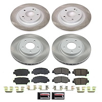 SC8461 Semi-Coated Rotor & Low-Dust Ceramic Brake Pad Kit