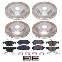SC8521 Semi-Coated Rotor & Low-Dust Ceramic Brake Pad Kit