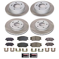 SC8686 Semi-Coated Rotor & Low-Dust Ceramic Brake Pad Kit