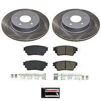 SC8771 Semi-Coated Rotor & Low-Dust Ceramic Brake Pad Kit