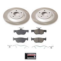 SC9136 Semi-Coated Rotor & Low-Dust Ceramic Brake Pad Kit