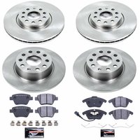 Track Day Spec High-Performance Brake Pad and Rotor Kit for 2009-2016 Volkswagen Eos/GTI/Beetle/Jetta