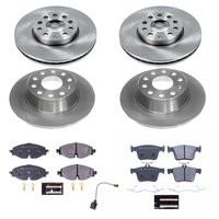 Front and Rear Track Day Spec High-Performance Brake Pad and Rotor Kit for 2019-2024 Volkswagen Jetta