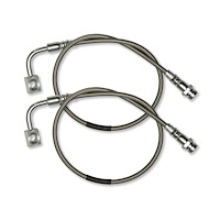 RK02039 Rear Stainless Steel Long Travel Brake Lines fits 2007-2018 Jeep Wrangler JK/JKU