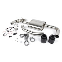 D660-0083-BLK Dinan Valved Axle-Back Exhaust, 2017-2024 MINI Countryman S / Clubman S