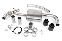 D660-0088-BLK Dinan Valved Axle-Back Exhaust, 2016-2023 BMW X1/X2 sDrive28i