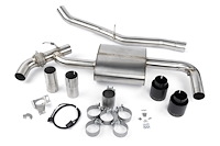 D660-0089-BLK Dinan Valved Axle-Back Exhaust, 2016-2023 BMW X1/X2 xDrive28i