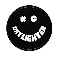 Light Cover 6 in. Round Black with White Smiley Face