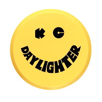 Light Cover 6 in. Round Yellow with Black Smiley Face