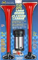 Long Horns Air Horn 2 Durable Red Plastic Trumpets