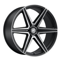 F01240084P25 X6 Wheel [Size: 24"x10"] Satin Black Machined - Double Dark Tint Finish