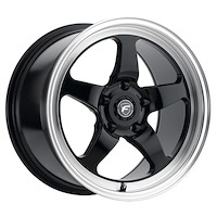 F0918C063N10 D5 Drag Racing Wheel [Size: 18"x5"] Gloss Black Machined Finish