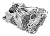 52030 Hurricane Intake Manifold for 1957-1995 Small Block Chevy 262-400, Hi-Rise Single Plane [Polished]