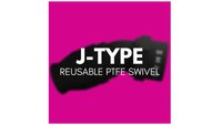 FATBOY J-Type PTFE Hose End [-10 AN, 60 Degree, Reusable Swivel, Black]