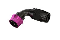 PRO/SPEC B-Type Quick Release Hose End [-8 AN (PS08), 90 Degree, Reusable Swivel, Black/Purple]