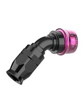 PRO/SPEC J-Type Quick Release Hose End [-12 AN (PS12), 180 Degree, Reusable PTFE, Black/Purple]