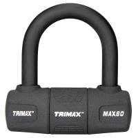 TRIMAX MOTORCYCLE DISC U-LOCK - RED W/ BLACK 13MM SHACKLE LIFETIME WARRANTY 1 EACH