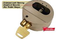 Internal Shackle Trailer/Shed Door Hockey Puck Lock