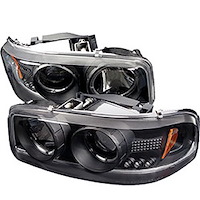 Halo LED Projector Headlights 1999-2007 GMC Trucks