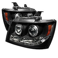 Halo LED Projector Headlights 2007-2014 Chevy Suburban 1500/2500/Tahoe/Avalanche