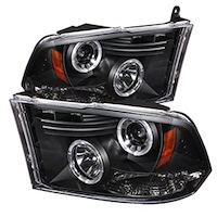 Halo LED Projector Headlights 2009-2016 Dodge Ram