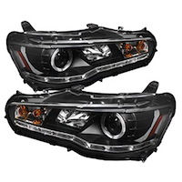 Halo DRL Projector Headlights 2008-2014 Mitsubishi Lancer/Evo-10