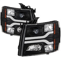 DRL LED Projector Headlights 2007-2014 Chevy Silverado