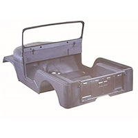 This reproduction steel body kit from Omix-ADA restores 55-68 Jeep CJ5. Includes the body tub fender