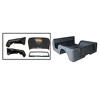 This reproduction steel body kit from Omix-ADA restores 76-83 Jeep CJ5. Includes the body tub fender