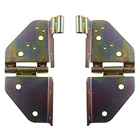 This pair of windshield hinges from Omix-ADA fit 76-83 Jeep CJ5 76-86 CJ7 and 81-86 CJ8.